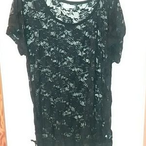 Black lace top